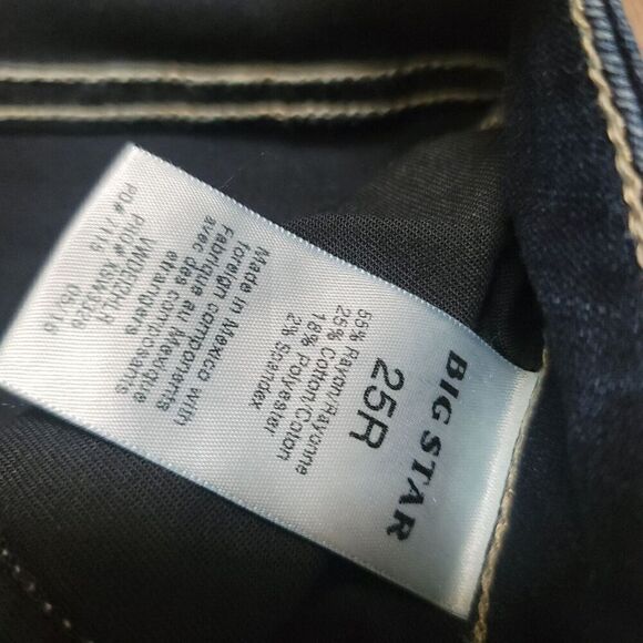 Big Star Skinny Jeans Womens 25R Blue Stretch Denim Pants Dark Wash - Picture 5 of 8